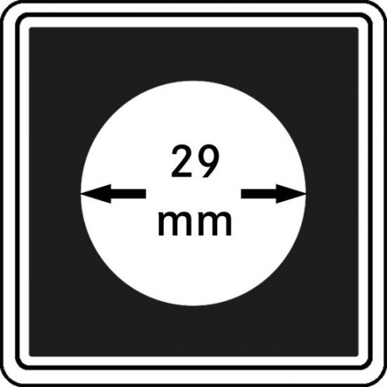 Lindner 2240029 Cápsulas Carrée 29 mm para monedas pqte 4