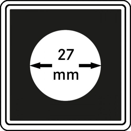 Lindner 2240027 Cápsulas Carrée 27 mm para monedas pqte 4