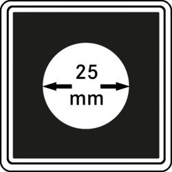 Lindner 2240025 Cápsulas Carrée 25 mm para monedas pqte 4