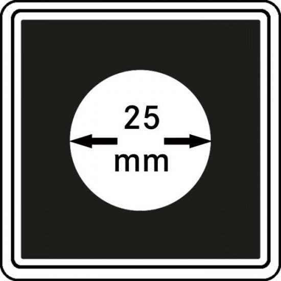 Lindner 2240025 Cápsulas Carrée 25 mm para monedas pqte 4