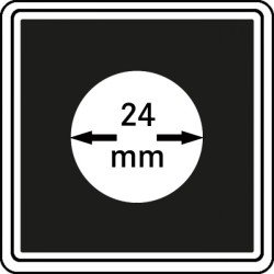 Lindner 2240024 Cápsulas Carrée 24 mm para monedas pqte 4