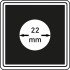 Lindner 2240022 Cápsulas Carrée 22 mm para monedas pqte 4