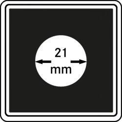 Lindner 2240021 Cápsulas Carrée 21 mm para monedas pqte 4