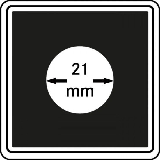 Lindner 2240021 Cápsulas Carrée 21 mm para monedas pqte 4