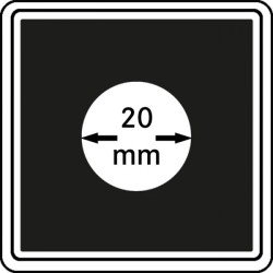 Lindner 2240020 Cápsulas Carrée 20 mm para monedas pqte 4