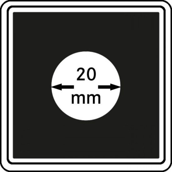 Lindner 2240020 Cápsulas Carrée 20 mm para monedas pqte 4