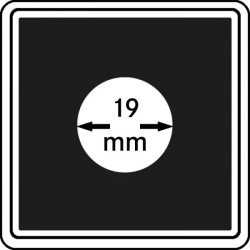 Lindner 2240019 Cápsulas Carrée 19 mm para monedas pqte 4
