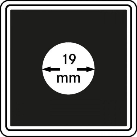 Lindner 2240019 Cápsulas Carrée 19 mm para monedas pqte 4