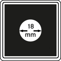 Lindner 2240018 Cápsulas Carrée 18 mm para monedas pqte 4