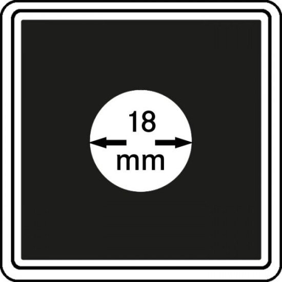 Lindner 2240018 Cápsulas Carrée 18 mm para monedas pqte 4