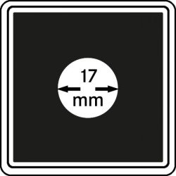 Lindner 2240017 Cápsulas Carrée 17 mm para monedas pqte 4