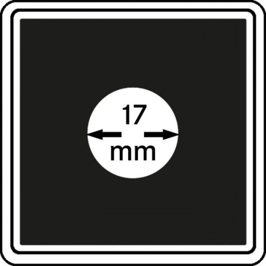 Lindner 2240017 Cápsulas Carrée 17 mm para monedas pqte 4