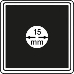 Lindner 2240015 Cápsulas Carrée 15 mm para monedas pqte 4
