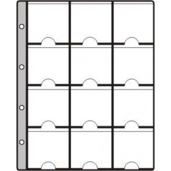 Lindner 8211 Hartberger hojas para monedas SMALL pqte 10