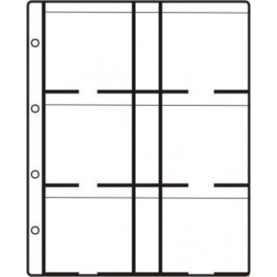 Lindner 8212 Hartberger hojas para monedas SMALL pqte 10
