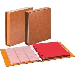 Lindner 1106E-H karat álbum CLASSIC con estuche protector marrón claro. Lindner 1106E-H karat álbum CLASSIC con estuche protector marrón claro.