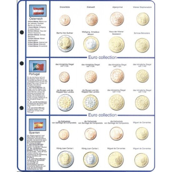 Lindner 8450-10 Página ilustrada: juegos de monedas EURO 