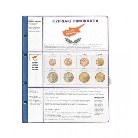 Lindner 8450-18 Página ilustrada: juegos de monedas EURO Lindner 8450-18 Página ilustrada: juegos de monedas EURO