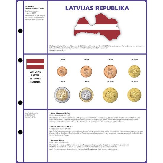 Lindner 8450-21 Página ilustrada: juegos de monedas EURO 