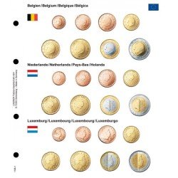 Lindner 1108-1 karat Página ilustrada para juegos de monedas EURO Lindner 1108-1 karat Página ilustrada para juegos de monedas EURO