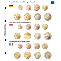 Lindner 1108-2 karat Página ilustrada para juegos de monedas EURO Lindner 1108-2 karat Página ilustrada para juegos de monedas EURO