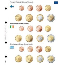 Lindner 1108-3 karat Página ilustrada para juegos de monedas EURO Lindner 1108-3 karat Página ilustrada para juegos de monedas EURO