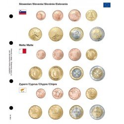 Lindner 1108-16 karat Página ilustrada para juegos de monedas EURO Lindner 1108-16 karat Página ilustrada para juegos de monedas EURO