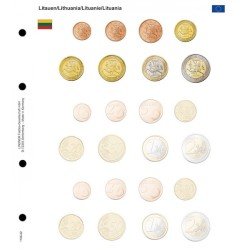 Lindner 1108-22 karat Página ilustrada para juegos de monedas EURO Lindner 1108-22 karat Página ilustrada para juegos de monedas EURO