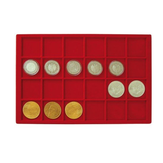 Lindner 2329-24 Bandeja para 24 monedas hasta 45 mm Ø Lindner 2329-24 Bandeja para 24 monedas hasta 45 mm Ø