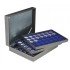 Lindner 2365-2530ME Estuche Nera XL con 3 bandejas e insertos de monedas de color azul oscuro para 105 cápsulas de monedas