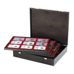 Lindner 2494-19 Estuche Carus-4 63 x 85 mm de madera auténtica Lindner 2494-19 Estuche Carus-4 63 x 85 mm de madera auténtica