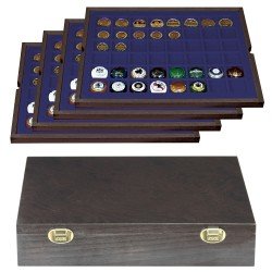 Lindner 2494-6M Estuche Carus-4 30 x 30 mm de madera auténtica Lindner 2494-6M Estuche Carus-4 30 x 30 mm de madera auténtica