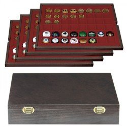 Lindner 2494-6 Estuche Carus-4 30 x 30 mm de madera auténtica Lindner 2494-6 Estuche Carus-4 30 x 30 mm de madera auténtica