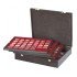 Lindner 2494-1 Estuche Carus-4 para 127 monedas de madera auténtica