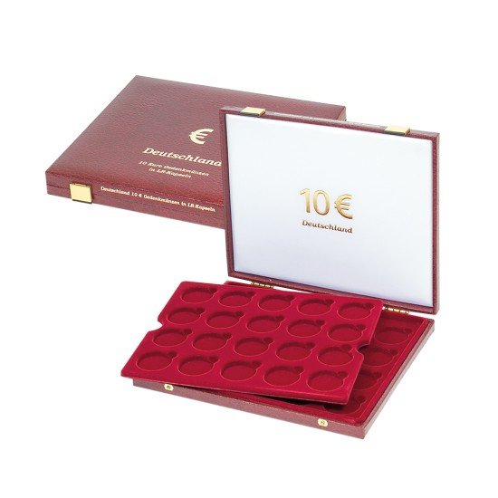 Lindner 2452 Estuche de lujo Luxus para monedas conmemorativas alemanas de 40 x 10 euros Lindner 2452 Estuche de lujo Luxus para monedas conmemorativas alemanas de 40 x 10 euros