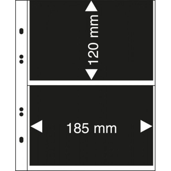 Lindner MU1404 Hojas Multi Collect con 2 bolsillos (185 x 120 mm)