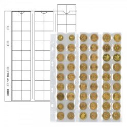 Lindner MU54 Hojas Multi Collect para 54 monedas de hasta 20 mm 