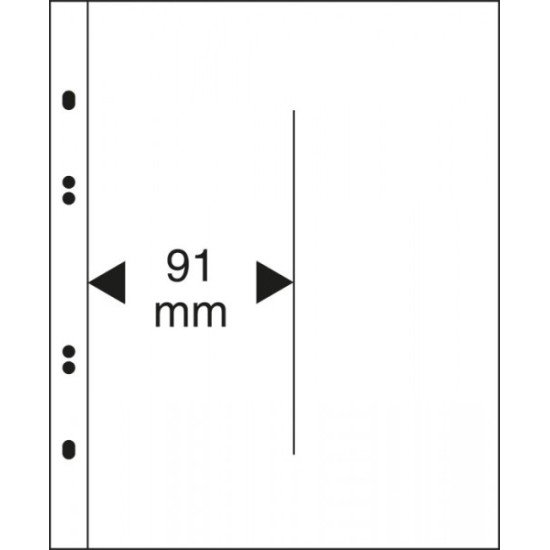 Lindner MU1317 Hojas Multi Collect con 2 tiras verticales (91 mm) por página Lindner MU1317 Hojas Multi Collect con 2 tiras verticales (91 mm) por página