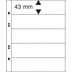 Lindner MU1315 Hojas Multi Collect con 5 tiras (43 mm) por página Lindner MU1315 Hojas Multi Collect con 5 tiras (43 mm) por página