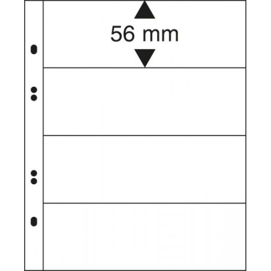 Lindner MU1314 Hojas Multi Collect con 4 tiras (56 mm) por página Lindner MU1314 Hojas Multi Collect con 4 tiras (56 mm) por página
