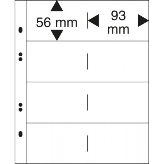 Lindner MU1364 Hojas Multi Collect con 8 bolsillos (93 x 56 mm)