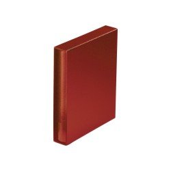 Lindner 1402-W Carpeta de anillas RONDO REGULAR, vacía, con estuche - rojo