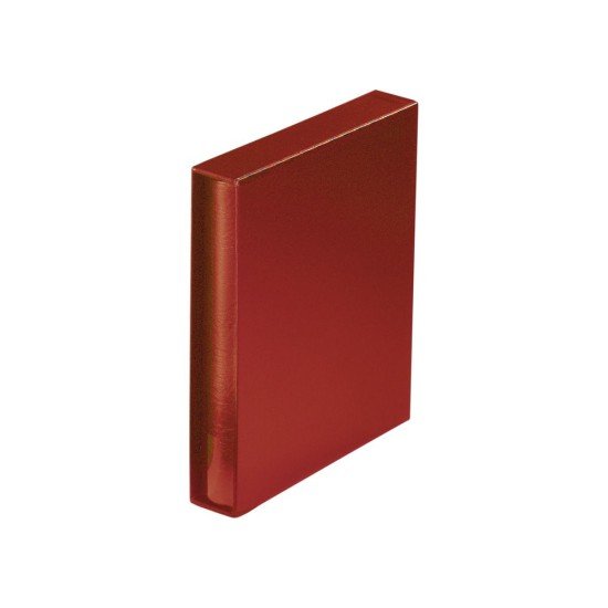 Lindner 1402-W Carpeta de anillas RONDO REGULAR, vacía, con estuche - rojo