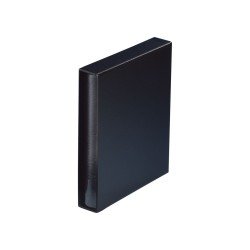 Lindner 1402-S Carpeta de anillas RONDO REGULAR, vacía, con estuche - negro