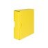 Lindner S3542-9 Carpeta de anillas (amarillo) acolchada de plástico con mecanismo estándar de 4 anillos y funda a juego.