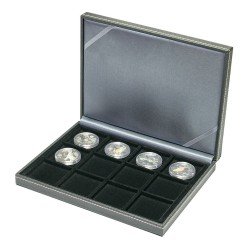 Lindner 2363-12 Estuche Nera XM con 12 compartimentos rectangulares para monedas Lindner 2363-12 Estuche Nera XM con 12 compartimentos rectangulares para monedas