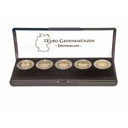 Lindner S2090 para un juego de monedas conmemorativas alemanas de 2 euros