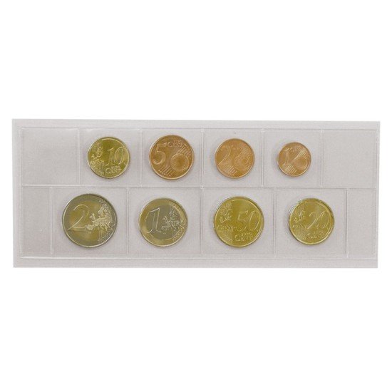 Lindner K7ES Funda de lámina de PVC duro cristalino para un juego de monedas EURO pqte 100 Lindner K7ES Funda de lámina de PVC duro cristalino para un juego de monedas EURO pqte 100