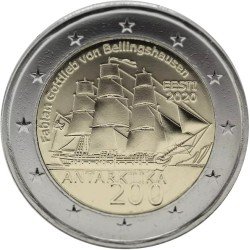Estonia 2020 2 € euros conmemorativos Antártida 