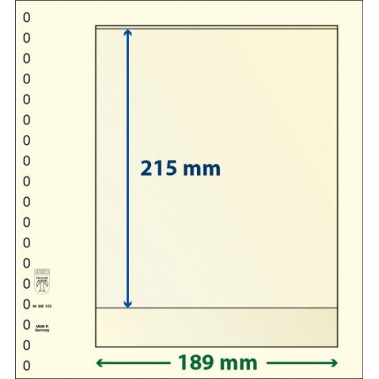 Lindner 802102P Hojas T-Blanko Creaciones Personales Altura: 215 mm. pqte 10